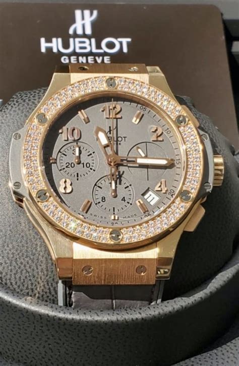 hublot big bang earl grey diamonds